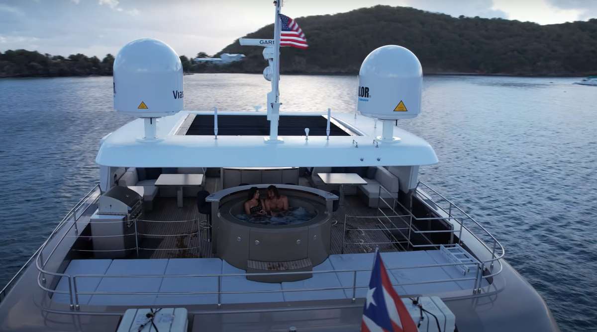 Aerial view of private jacuzzi