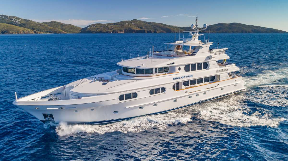 kingoffun130 charter yacht